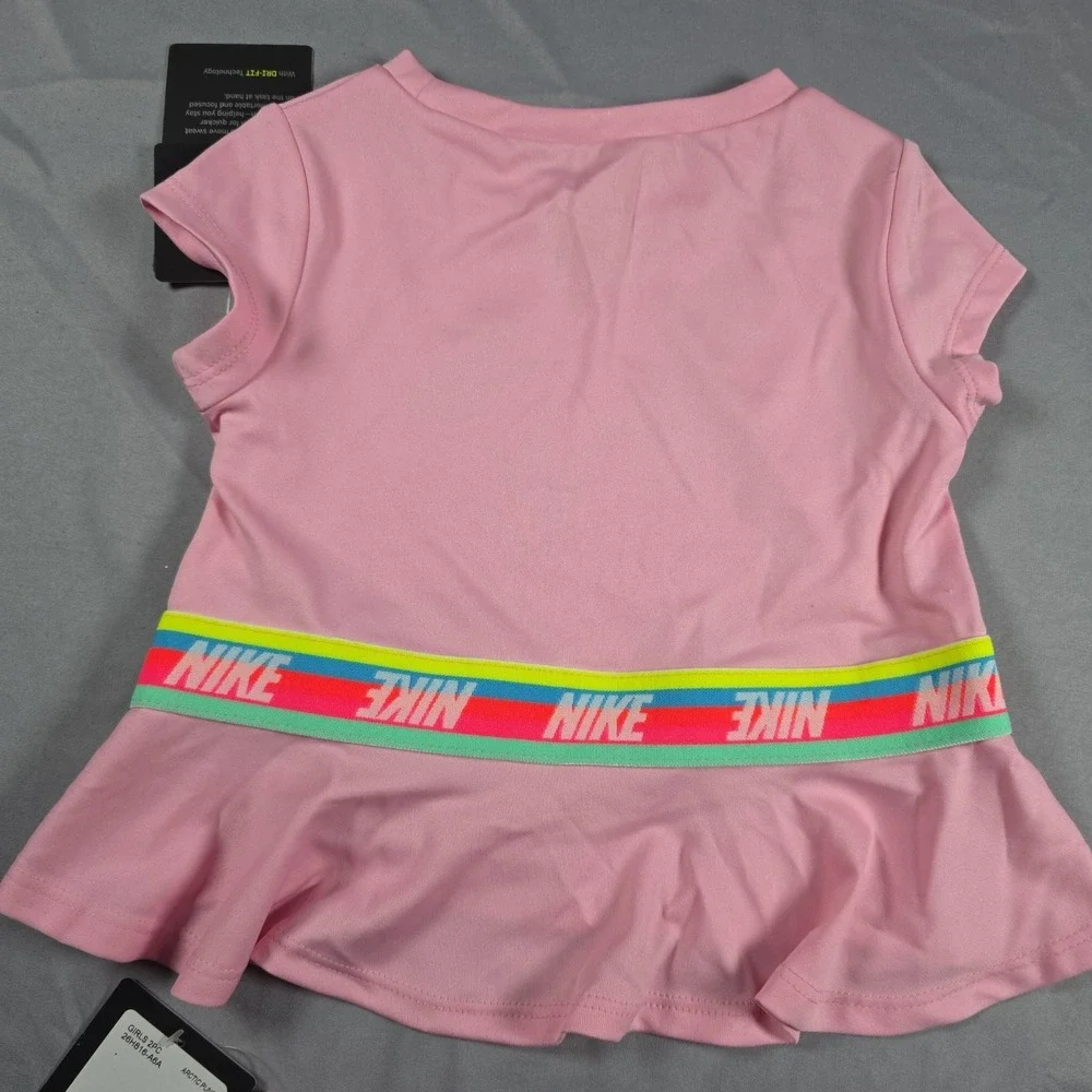 Nike Dri-Fit Little Girl's  2-Piece Graphic Tee & Short Set 2T
